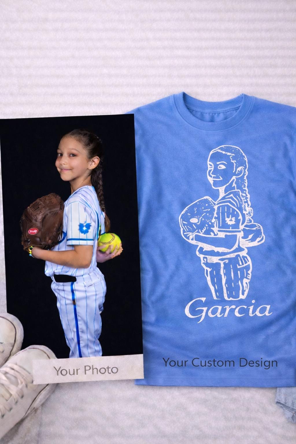 Custom Photo Sports Tee, Personalized Athlete Shirt, Kids Sports Shirt, Sports Mom Game Day Tee