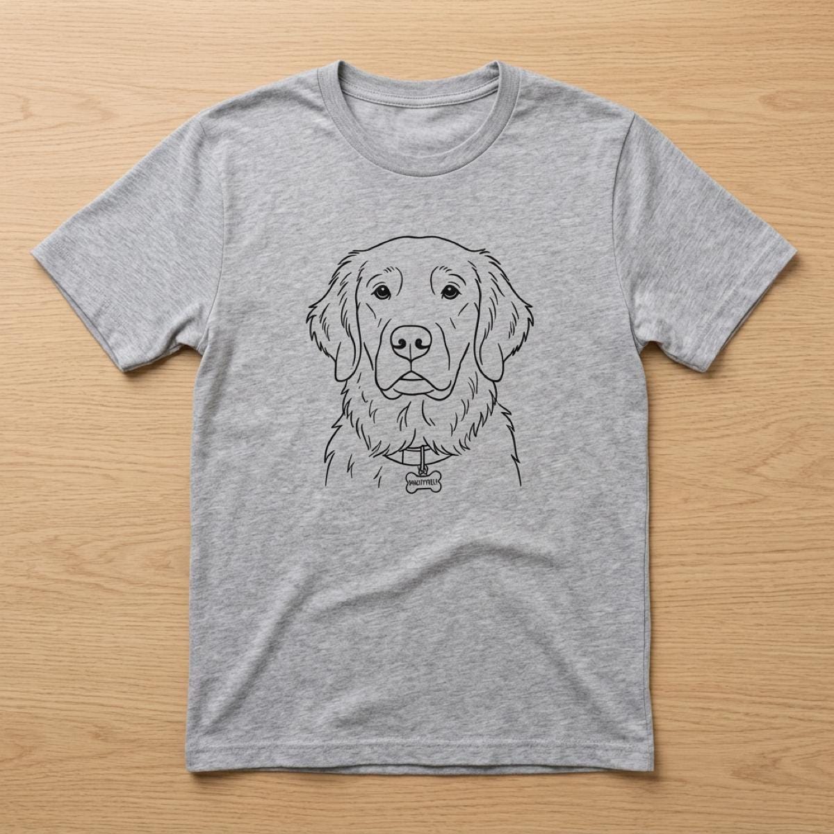 Custom Pet Portrait Shirt with Name -  Line Art Dog or Cat Tee -  Personalized Pet Lover Gift